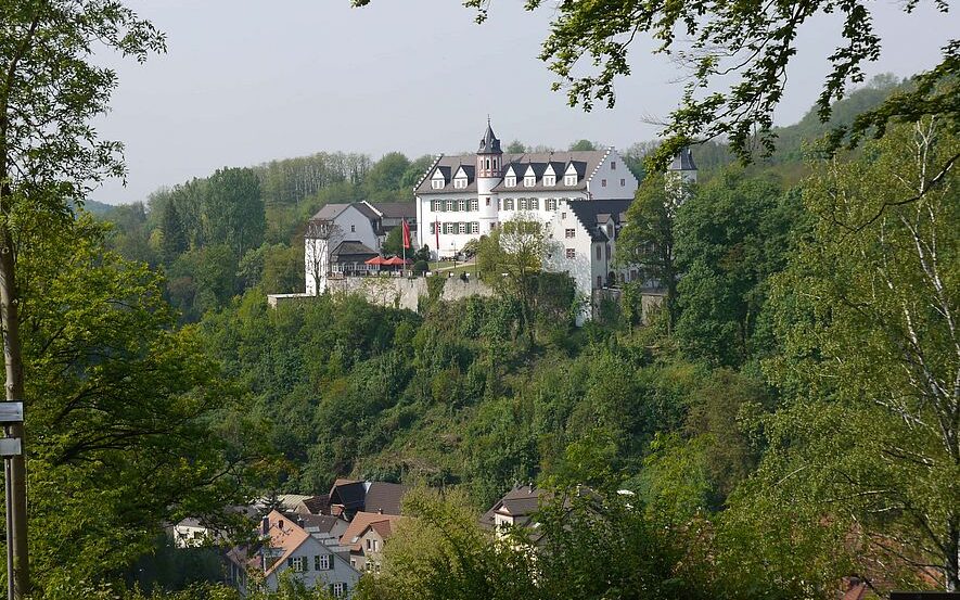 Foto vom Schönberger Schloss oberhalb des Orts